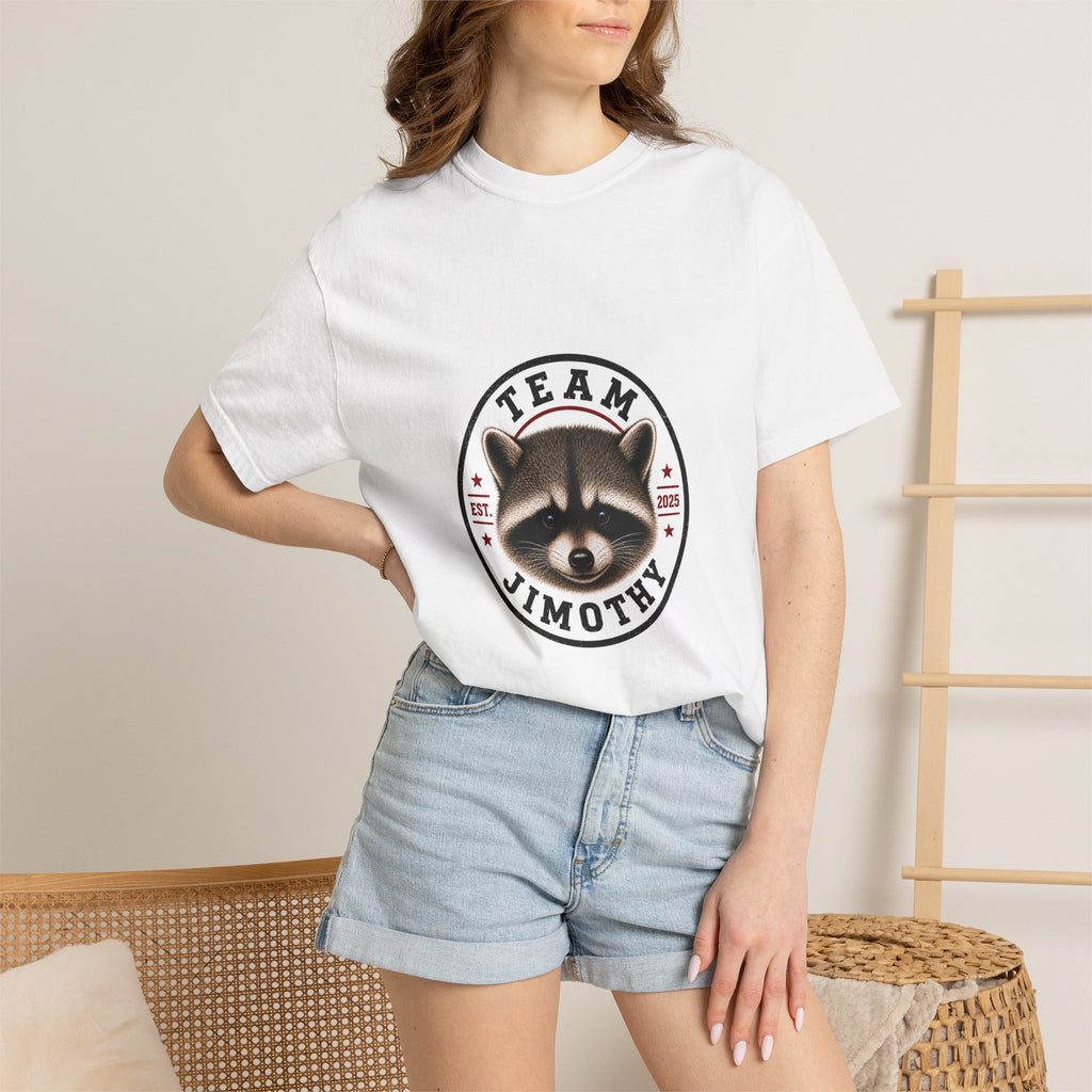 Team Jimothy T-Shirt — Cute Raccoon Logo Tee