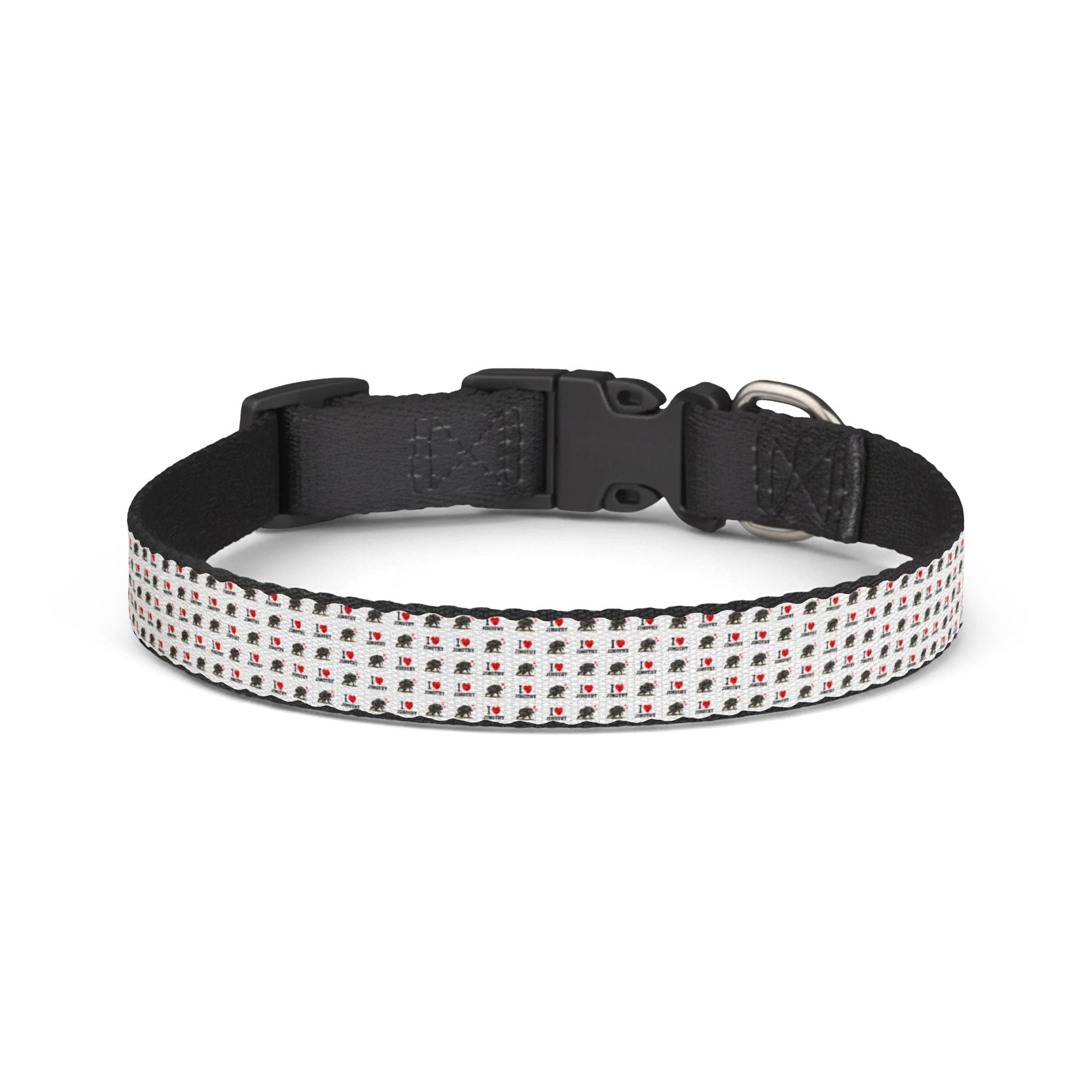 Clip-On Pet Collar — I Love Jimothy Checker Pattern Dog Collar