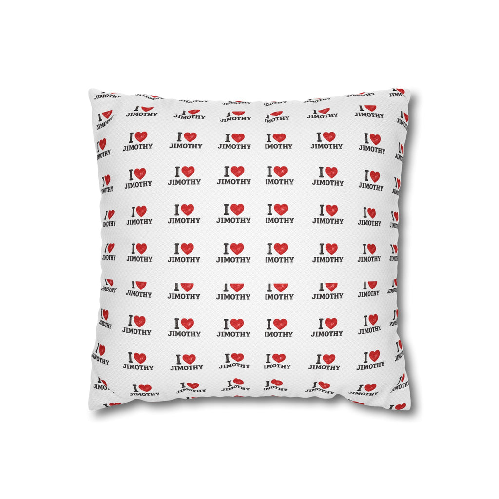 I  Love Patterned Pillowcase — Personalized Love Throw Pillow Cover