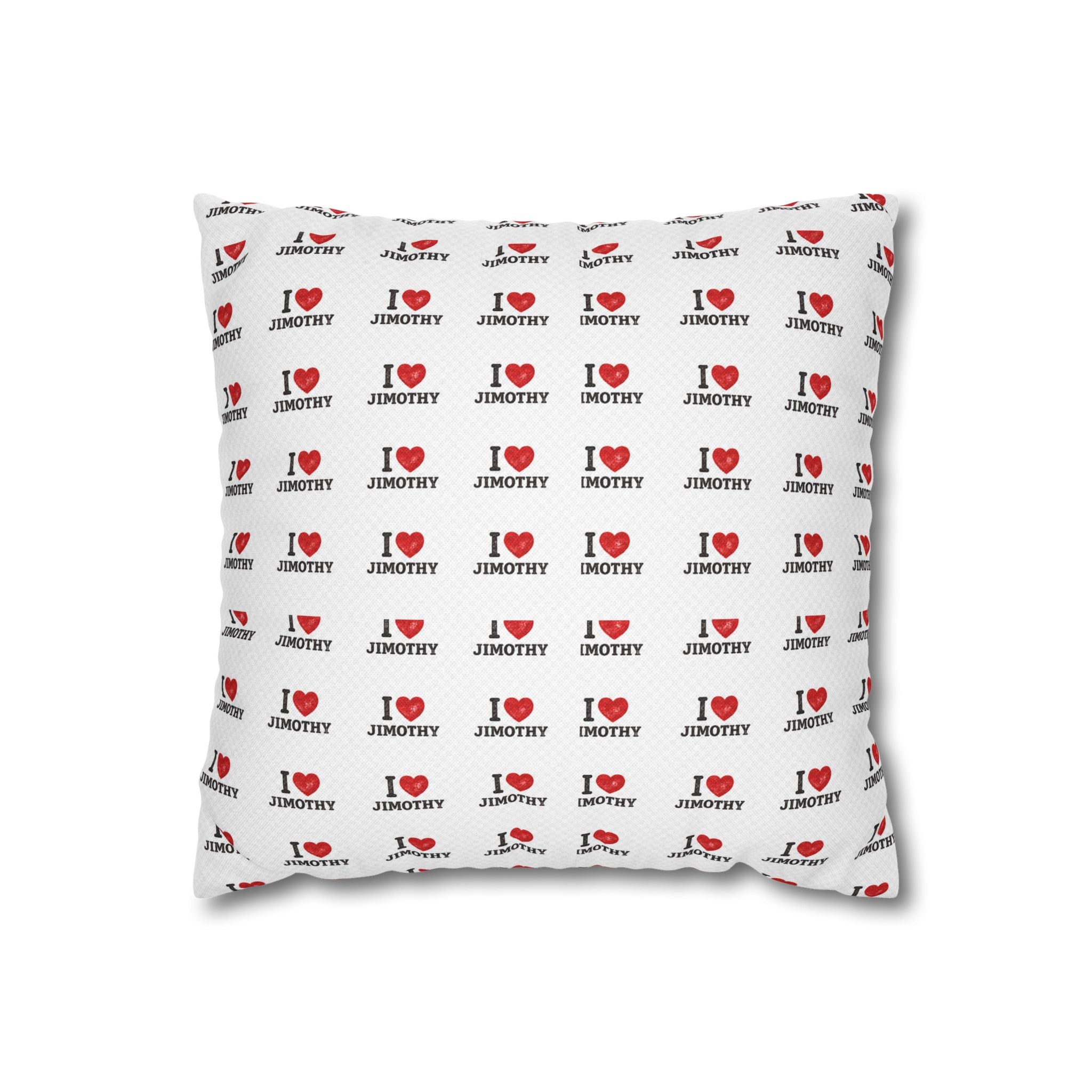 I  Love Patterned Pillowcase — Personalized Love Throw Pillow Cover