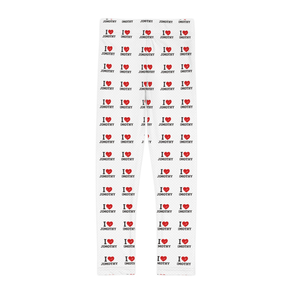 I Love Jimothy Kids Leggings — All-Over Print Winter Birthday Leggings