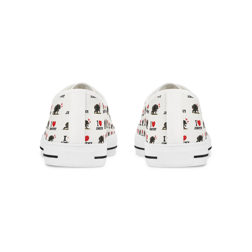 Men's Low Top Sneakers — I Love Jimothy Image Pattern Casual Canvas Shoes