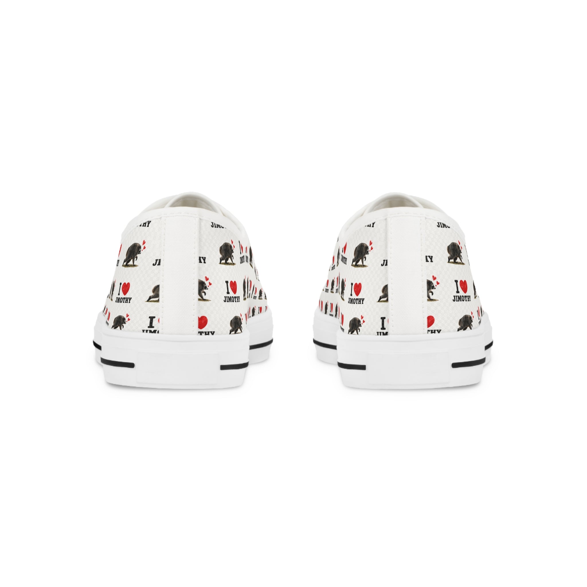 Men's Low Top Sneakers — I Love Jimothy Image Pattern Casual Canvas Shoes