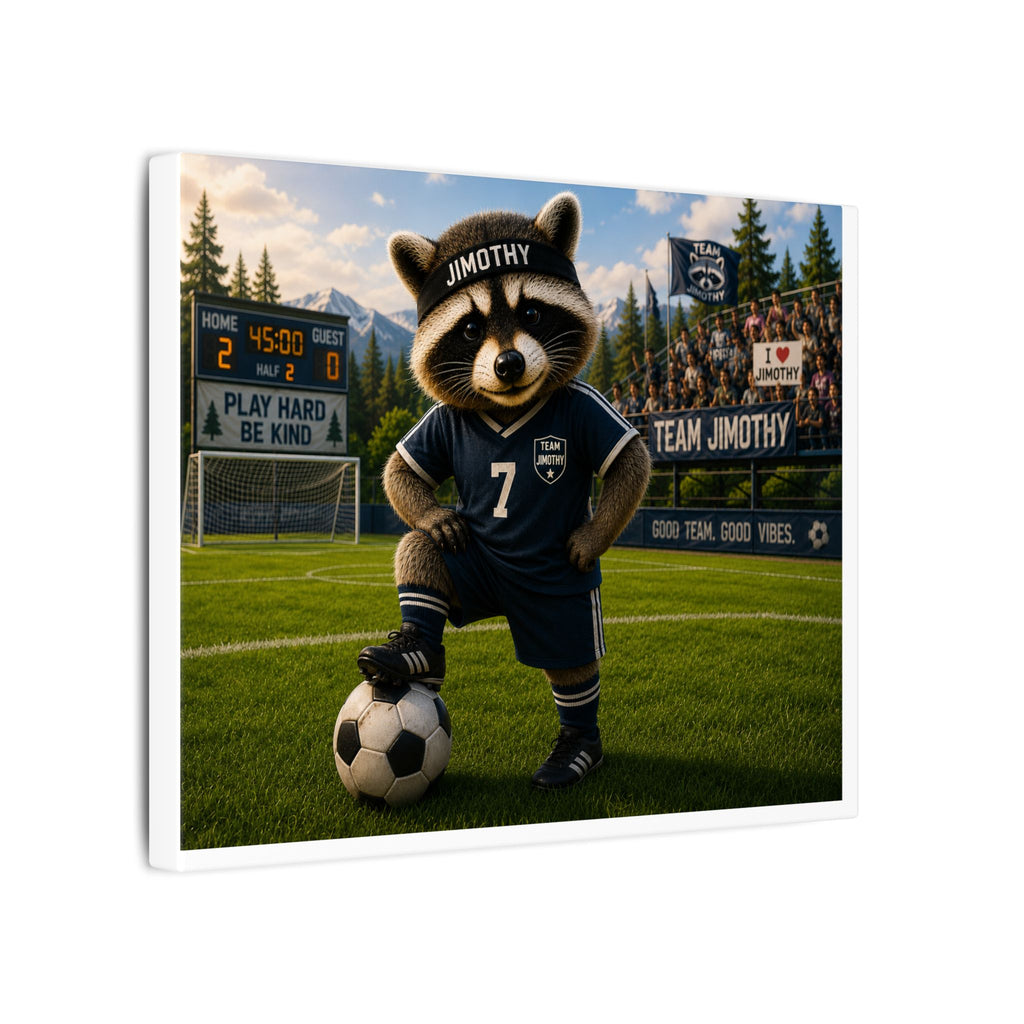 Personalized Team Jimothy Soccer Canvas Print — 'Team [Name]' Kids Room Decor