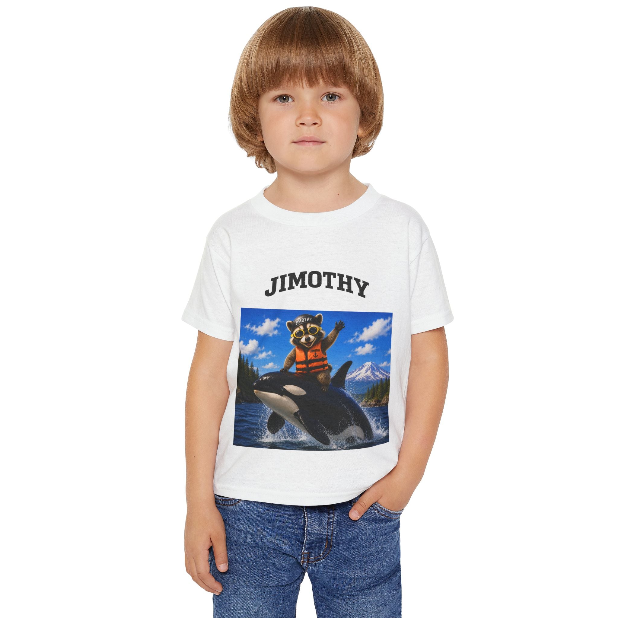 Toddler T-Shirt — 'Jimothy Whale Adventures- Mischief in the PNW" Back