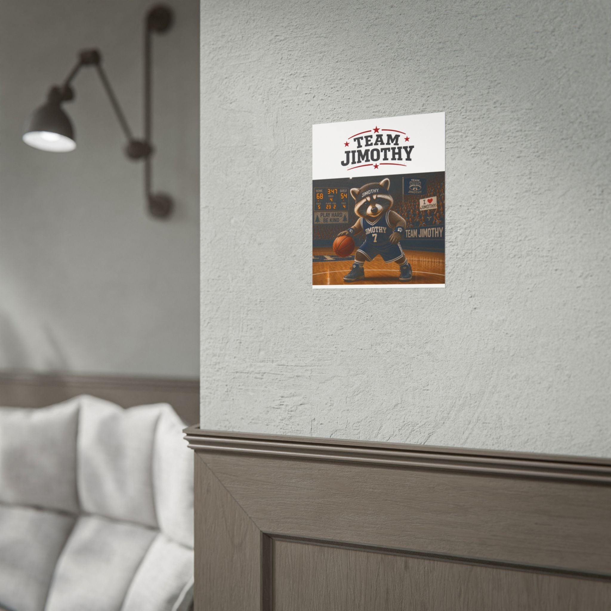 Team Jimothy Basketball Poster — Rolled Sports Wall Art