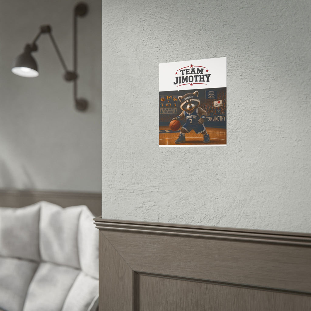 Team Jimothy Basketball Poster — Rolled Sports Wall Art