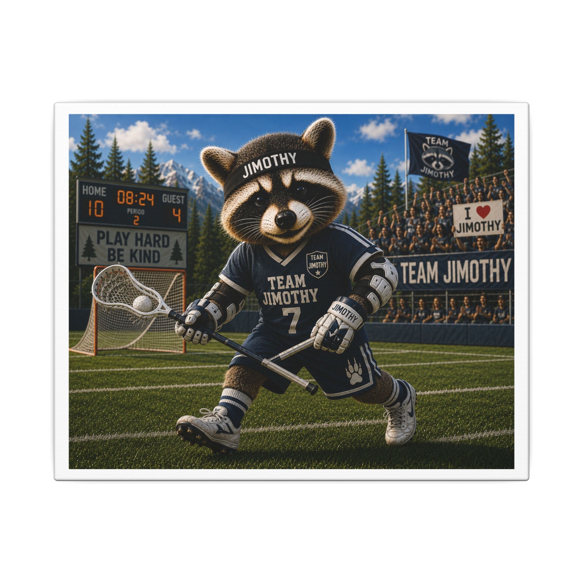 Personalized Team Jimothy Lacrosse Canvas Print — 'Team Jimothy' Stretched Wall Art