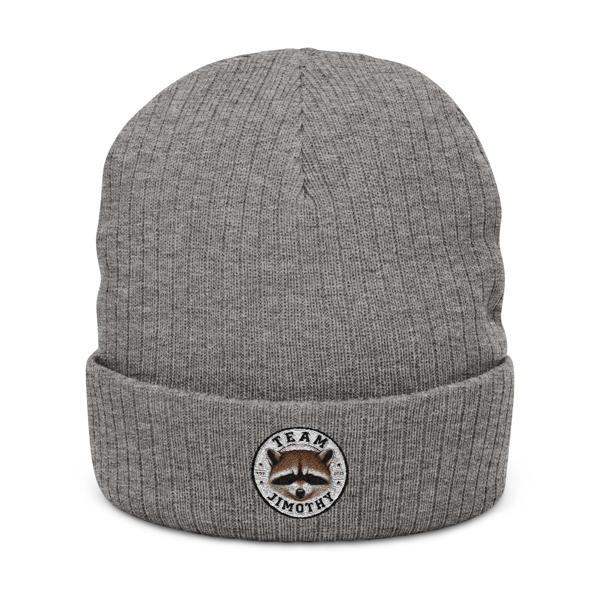 Embroidered Team Jimothy Ribbed Beanie