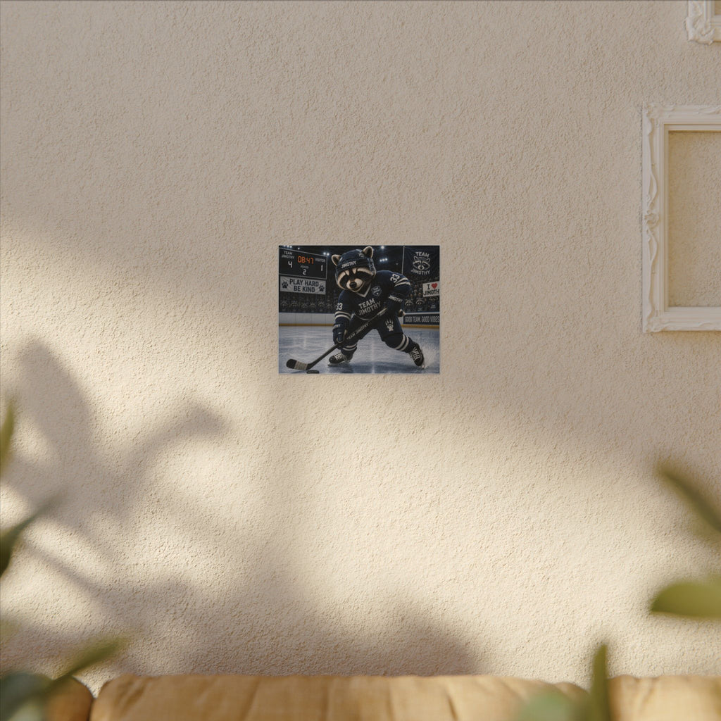 Team Jimothy Hockey Canvas Wall Art — "Team Jimothy" Stretched Matte Print