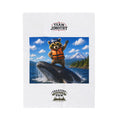 Plush Blanket —Jimothy Captain Riding a Whale Velveteen Throw
