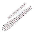 White Novelty Necktie with Small I Love Jimothy Pattern