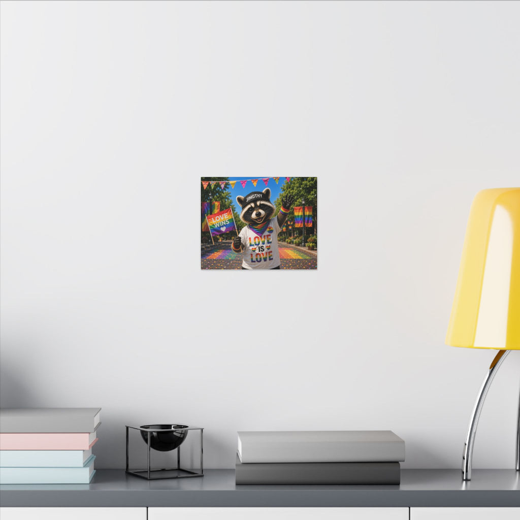 Jimothy Love Is Love Canvas Wall Art – Jimothy Pride Parade Matte Stretched Print