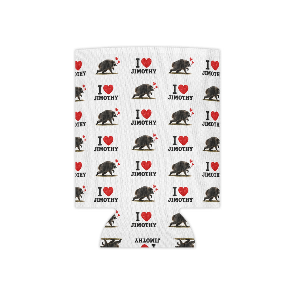 Can Cooler — I  Love Jimothy Image Patterned Beverage Koozie