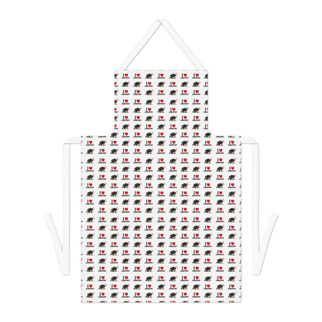 I LoveJimothy Pattern Apron — Cute Jimothy Chef Kitchen Apron