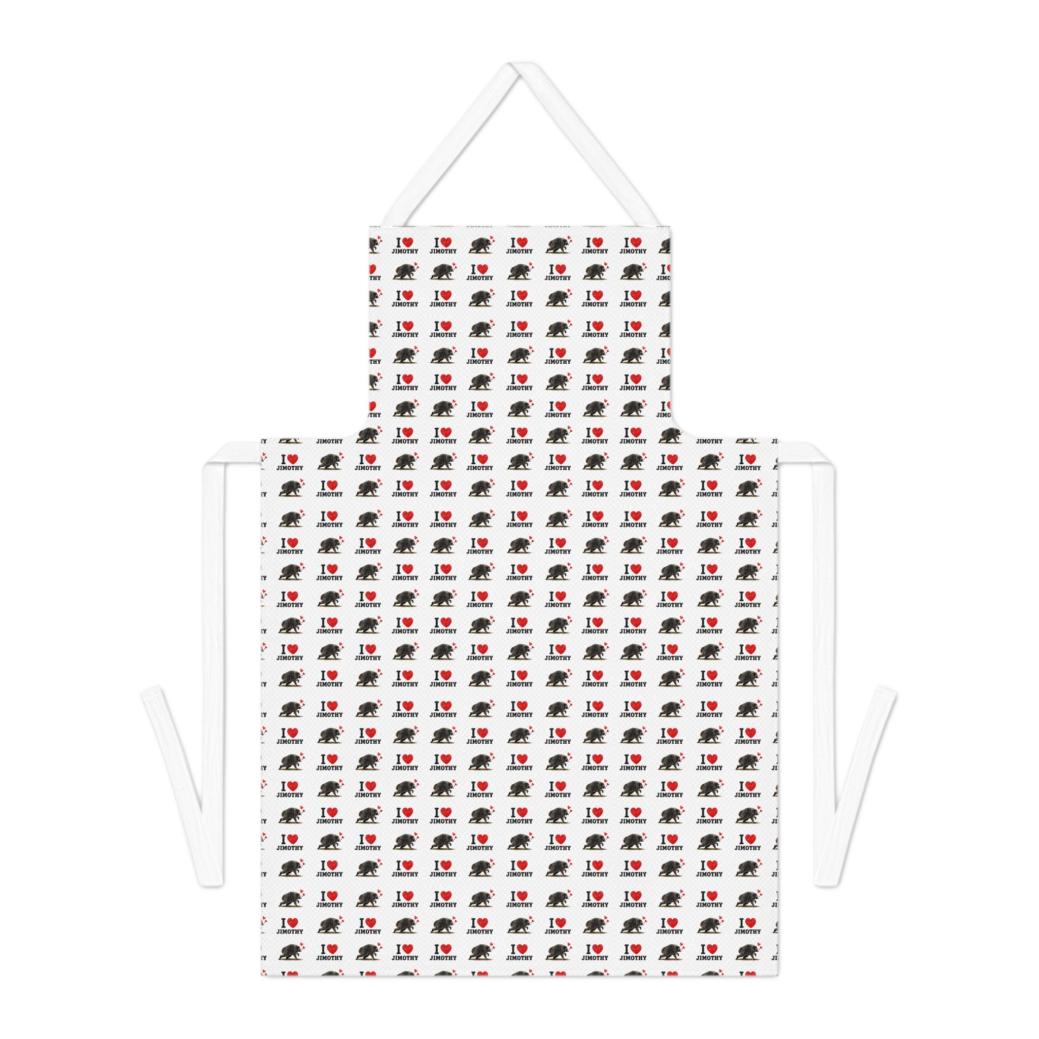 I LoveJimothy Pattern Apron — Cute Jimothy Chef Kitchen Apron