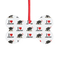 I  Love Jimothy Aluminum Pet Bone Ornament — Personalized Dog Lover Holiday Decor