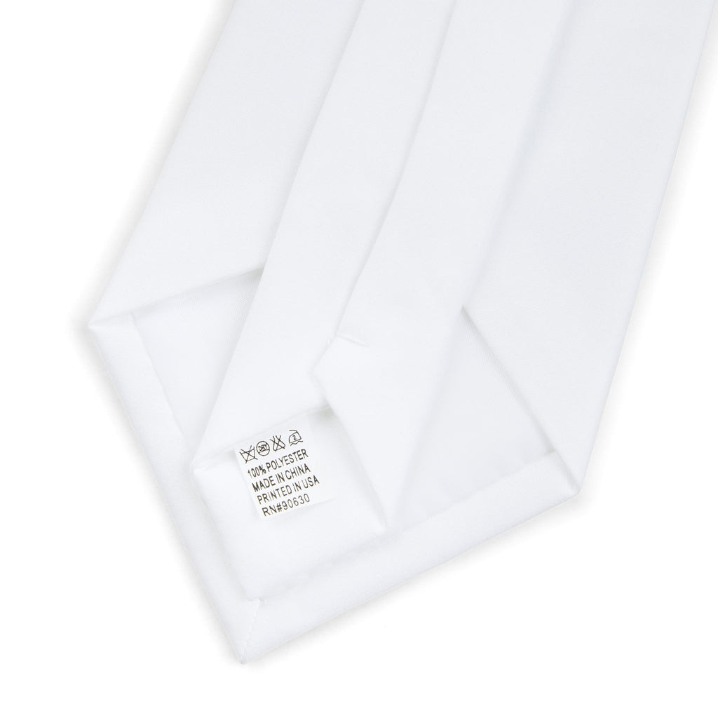 White Novelty Necktie with Small I Love Jimothy Pattern