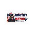 Jimothy for Mayor Bumper Sticker — Patriotic Raccoon Campaign Decal