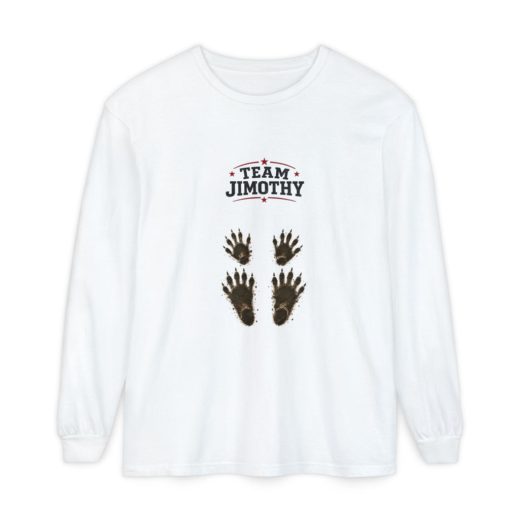 Team Jimothy Long Sleeve T-Shirt with Jimothy's Foot Prints