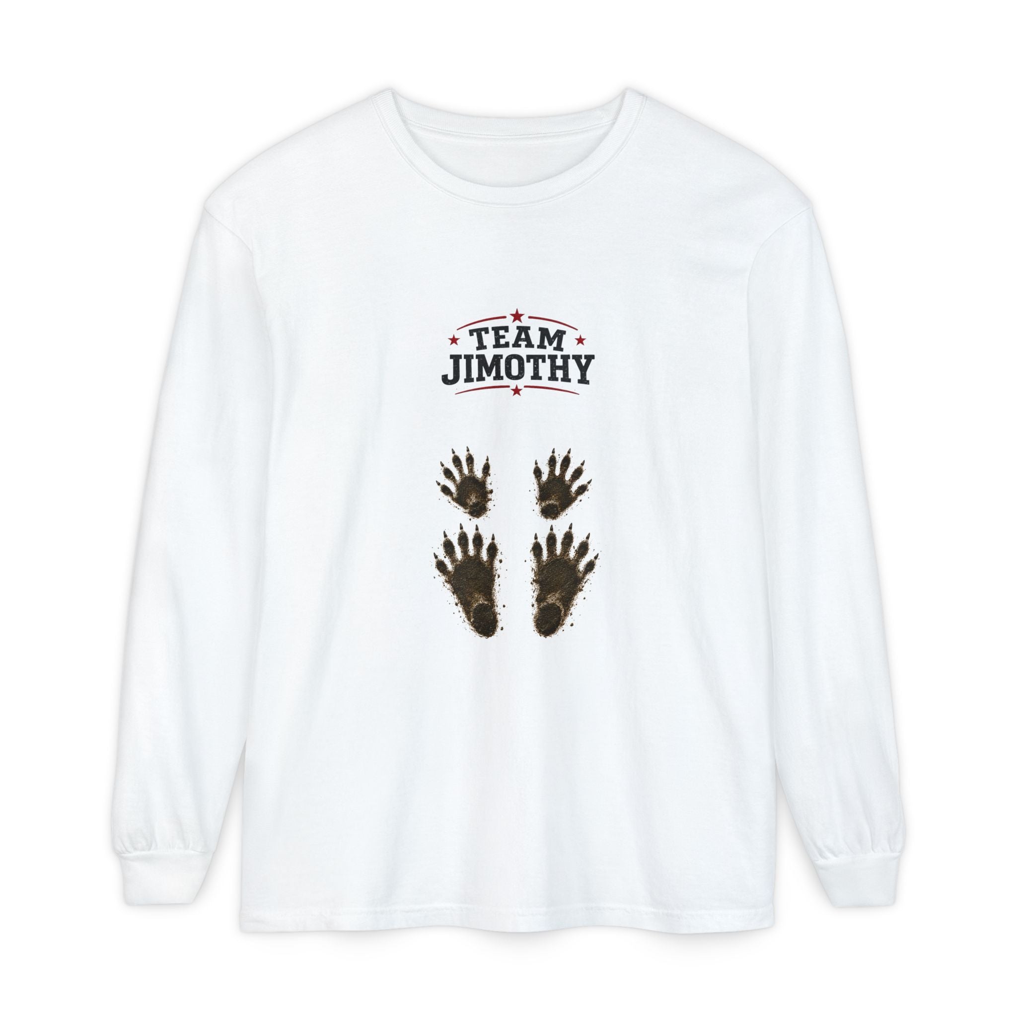 Team Jimothy Long Sleeve T-Shirt with Jimothy's Foot Prints