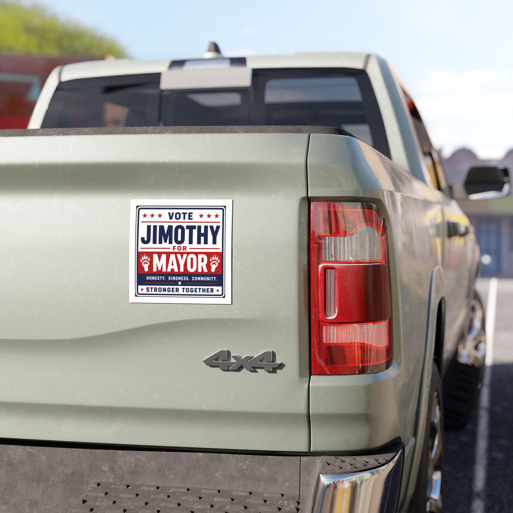 Vote Jimothy for Mayor - Political Campaign Car Magnet