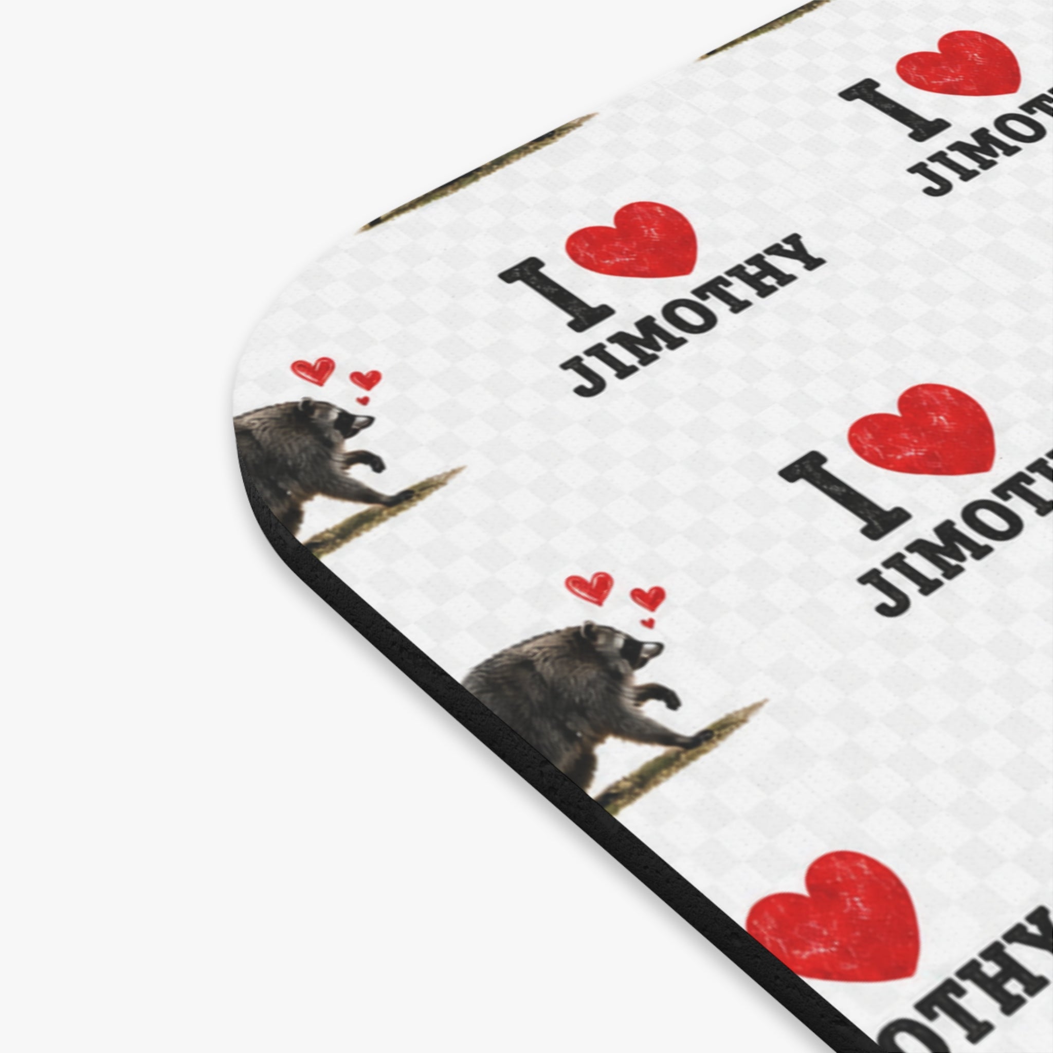 I  Jimothy Mouse Pad — Personalized Cute Rat Pattern Desk Mat