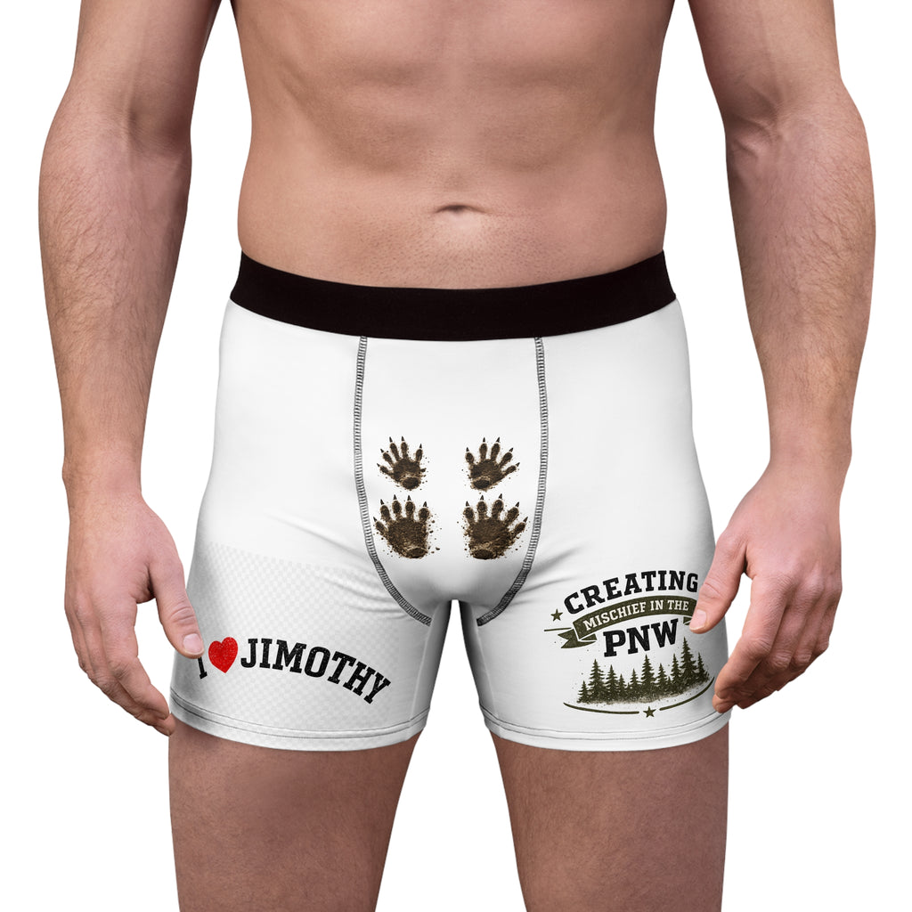 I  Jimothy Boxer Briefs — 'Creating Mischief in the PNW' Novelty Men’s Underwear