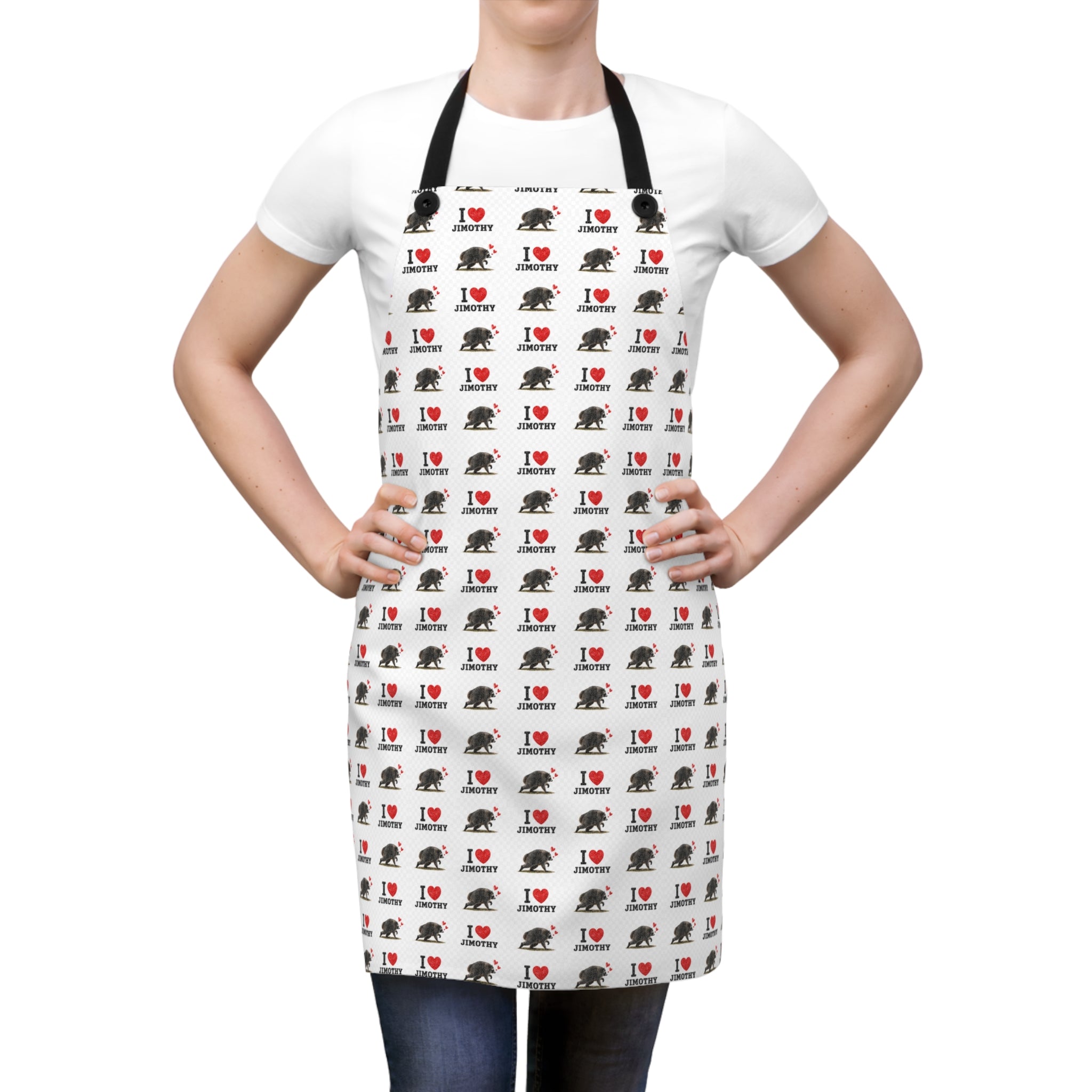 Apron — I  Love Jimothy Image Print Kitchen Apron
