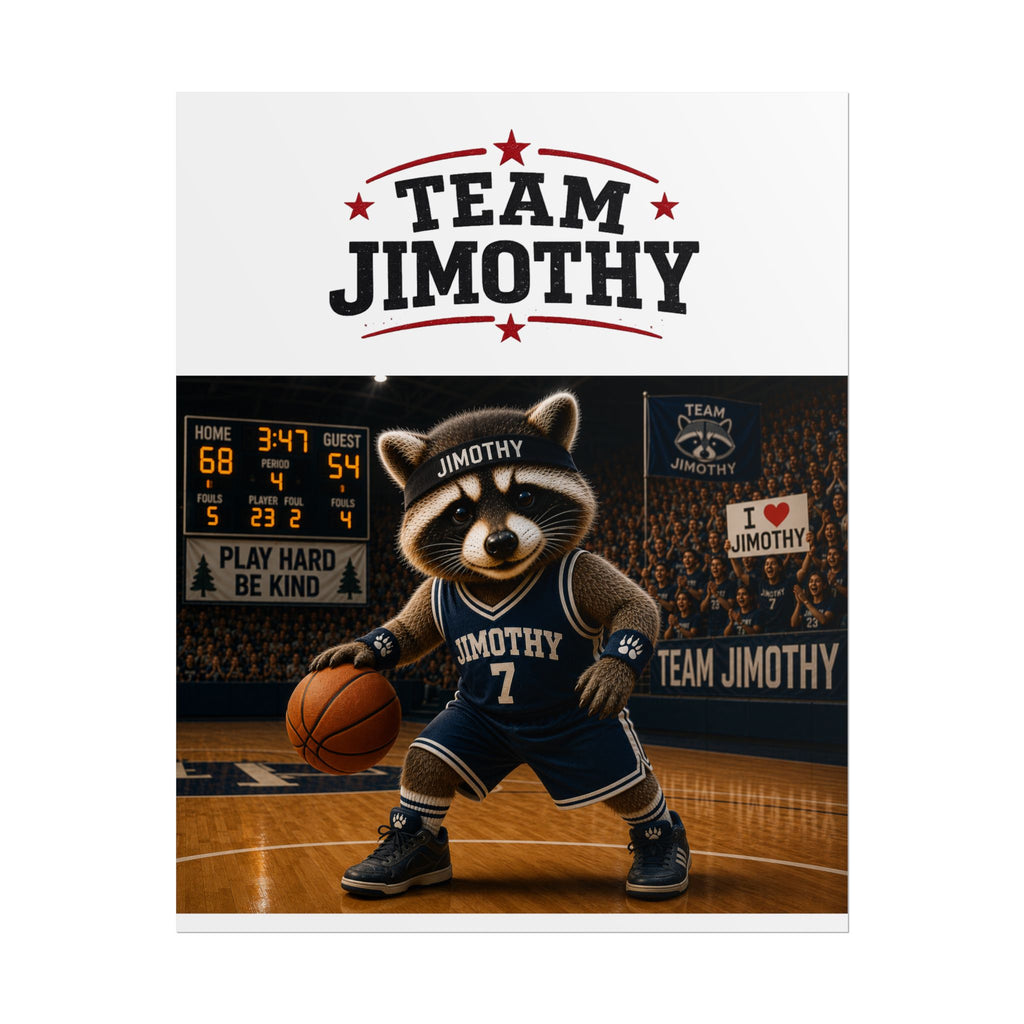 Team Jimothy Basketball Poster — Rolled Sports Wall Art