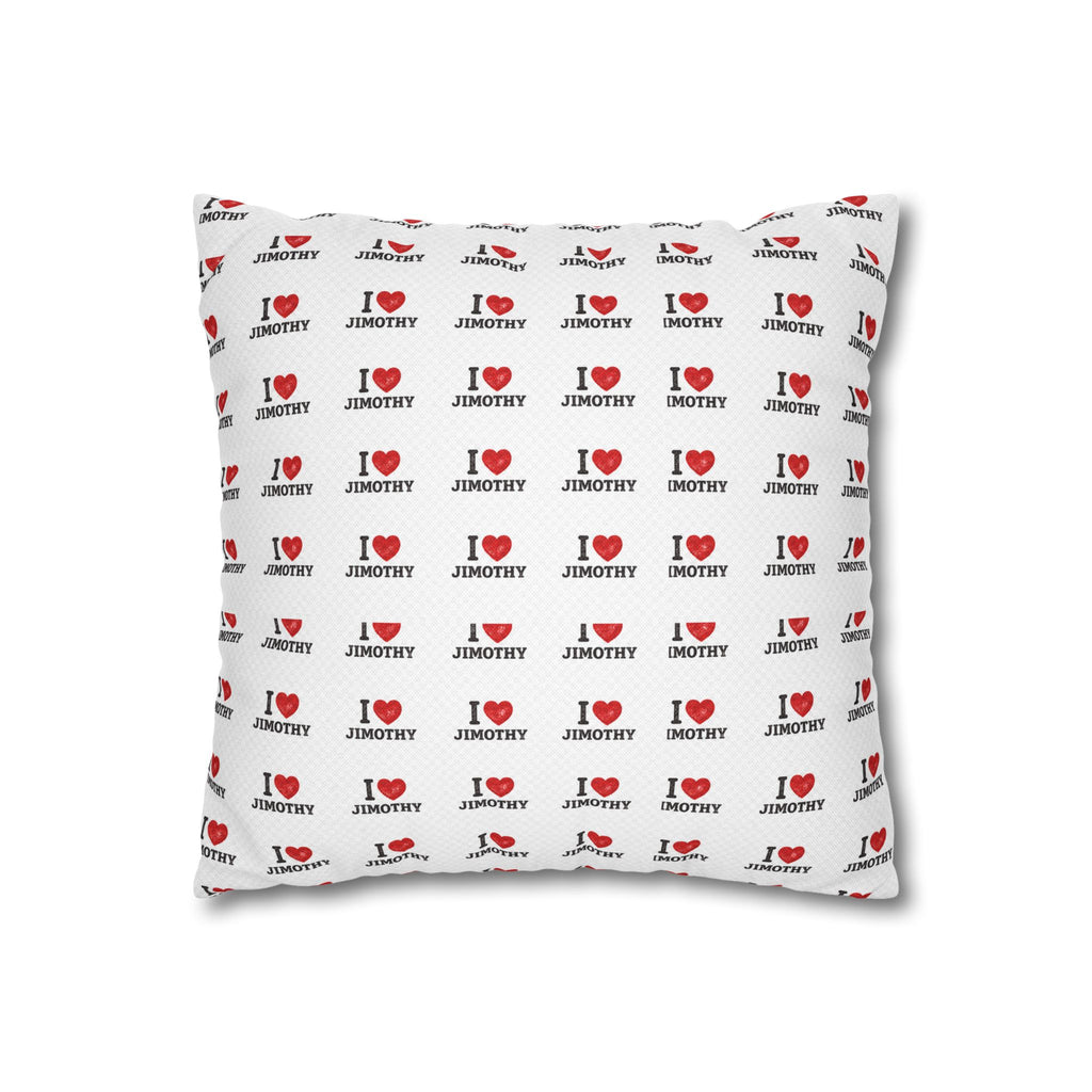 I  Love Patterned Pillowcase — Personalized Love Throw Pillow Cover