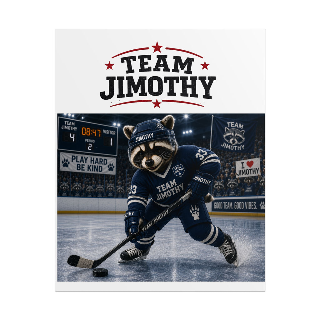 Team Jimothy Hockey Poster – Rolled Sports Wall Art