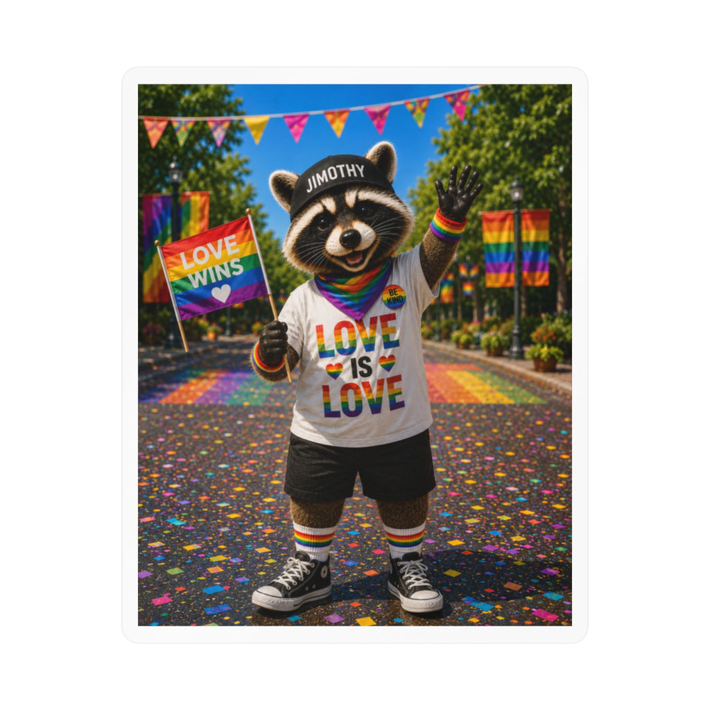Pride Jimothy Kiss-Cut Vinyl Sticker — "Love Is Love" Decal
