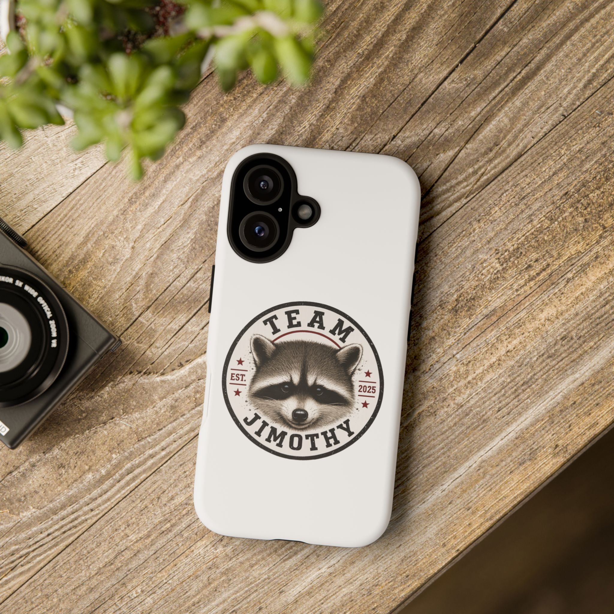 Team Jimothy Raccoon Phone Case — Cute Mascot Protective Cover