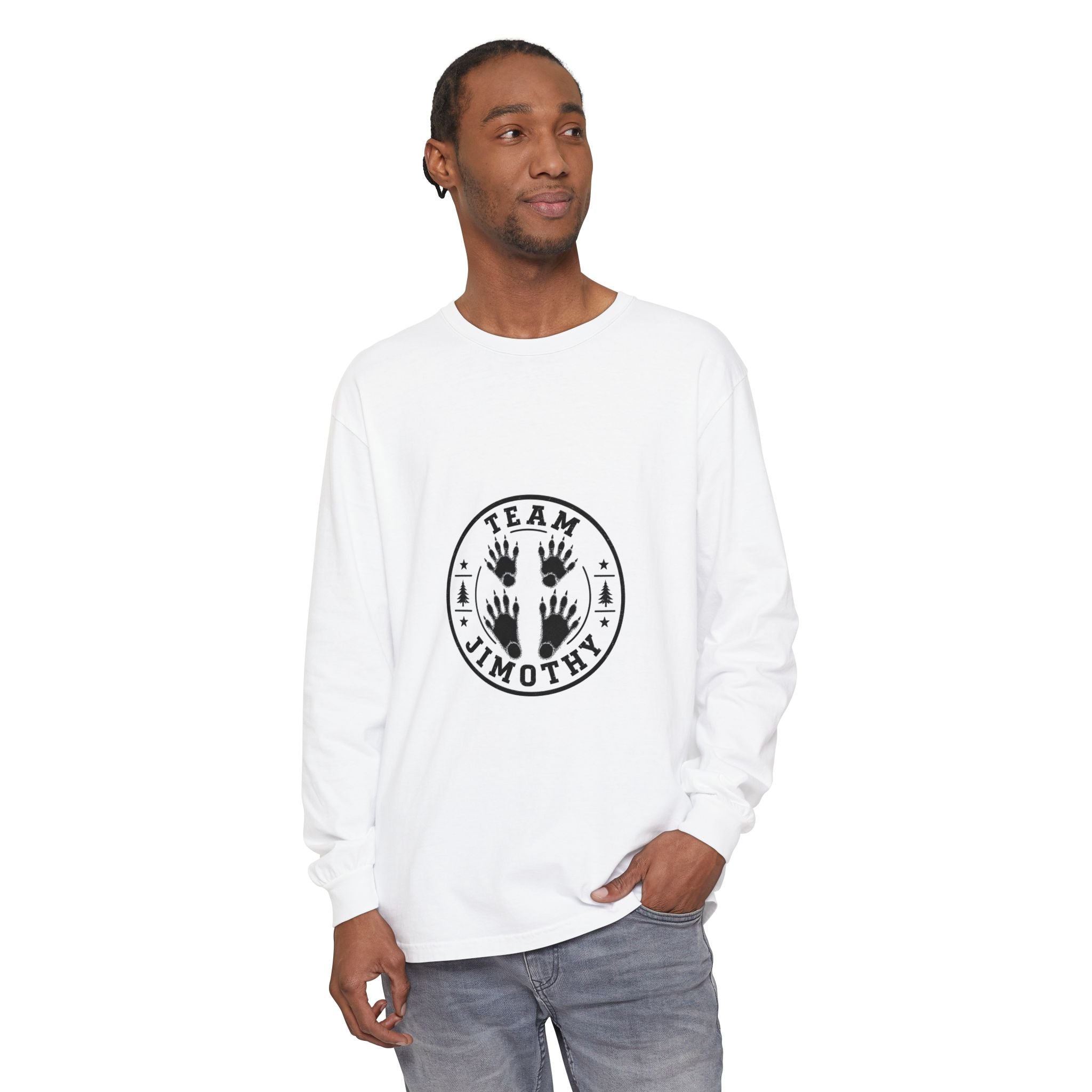 Team Jimothy Long Sleeve T-Shirt with Jimothy's Foot Prints