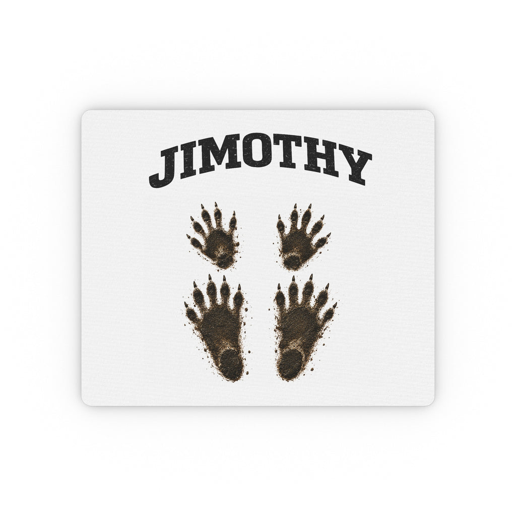 Personalized "Jimothy" Mouse Pad — Dirty Pawprint Desk Mat