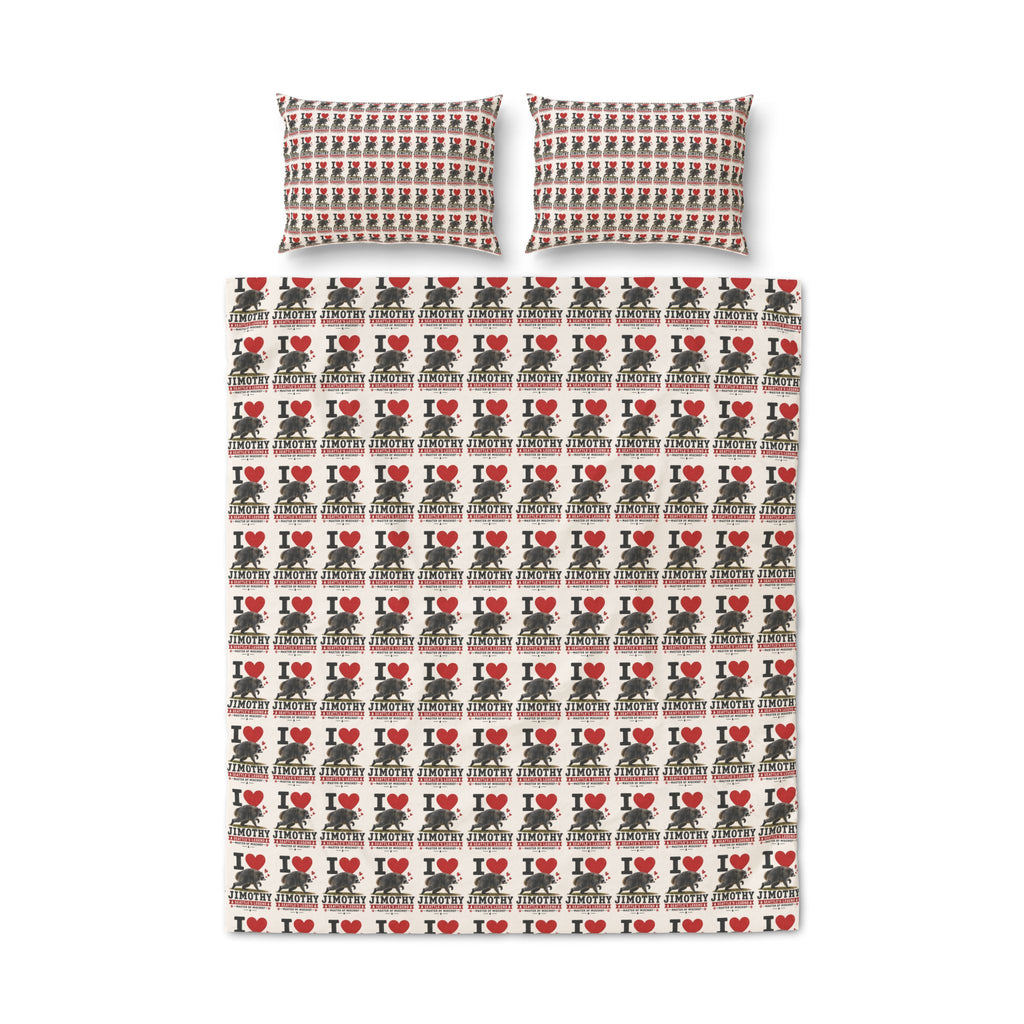 I Love Jimothy Quilt Cover Set — 3-Piece Duvet Cover & Pillowcases