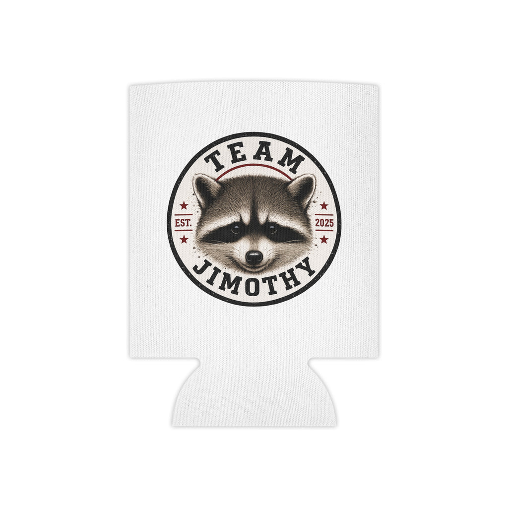 Can Cooler — "Team Jimothy" Raccoon Logo Drink Koozie