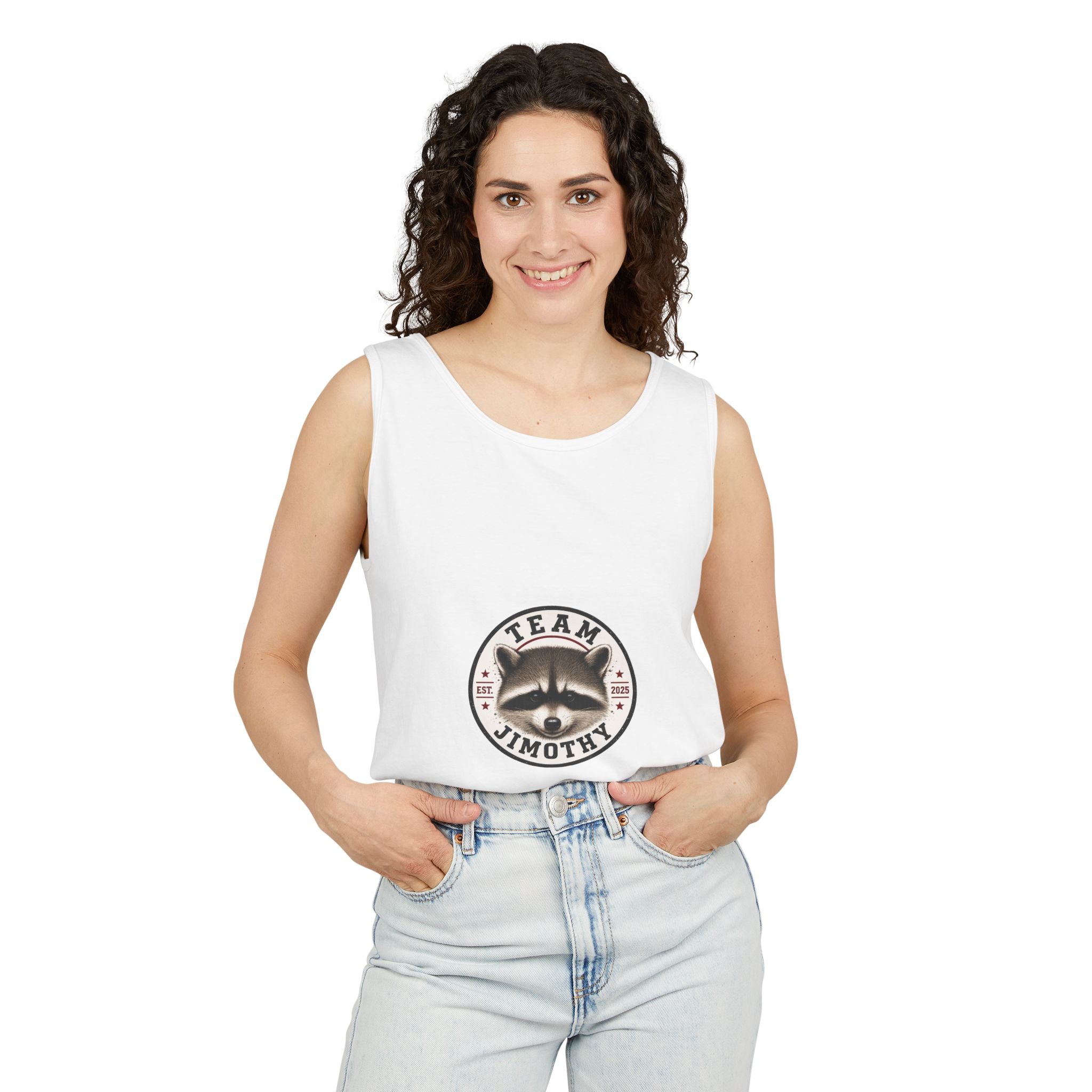 Team Jimothy Raccoon Tank Top — 'Creating in the PNW' Outdoor Graphic Tank