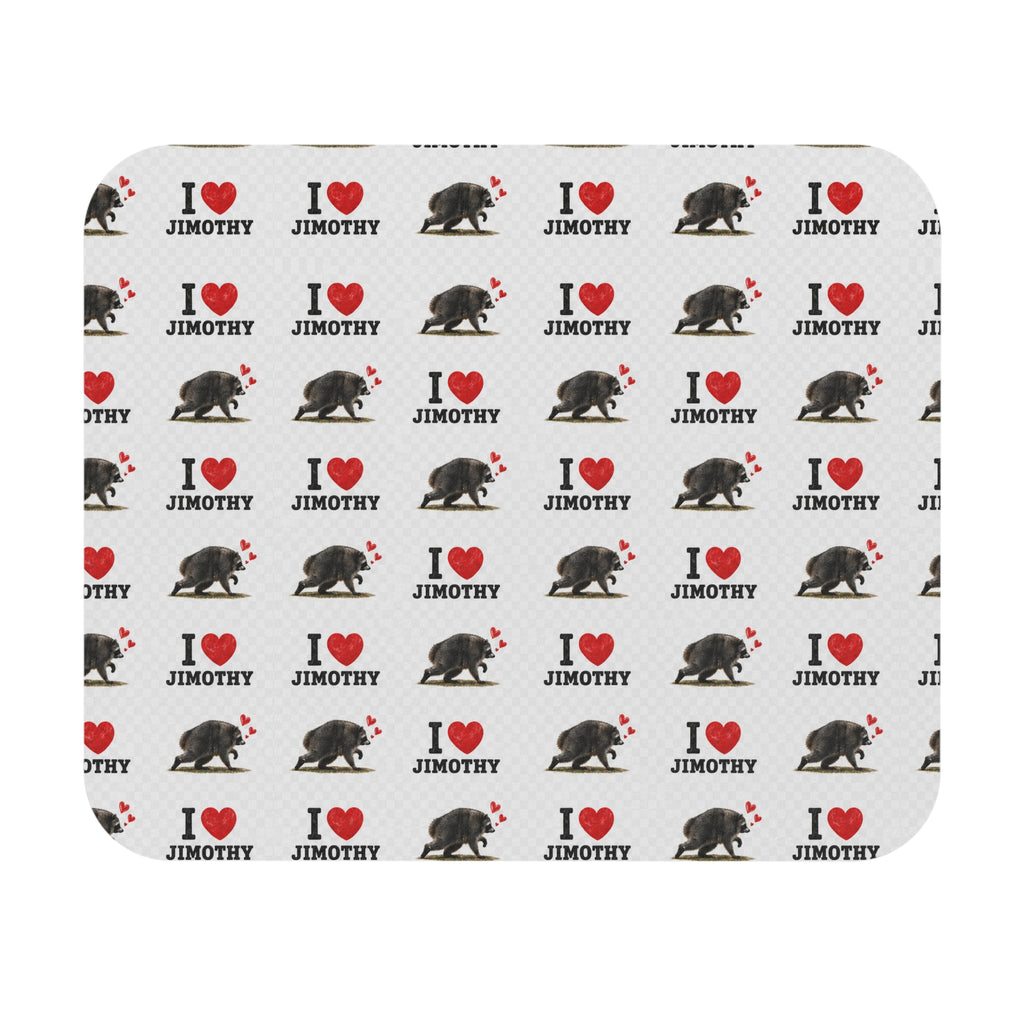 I  Jimothy Mouse Pad — Personalized Cute Rat Pattern Desk Mat