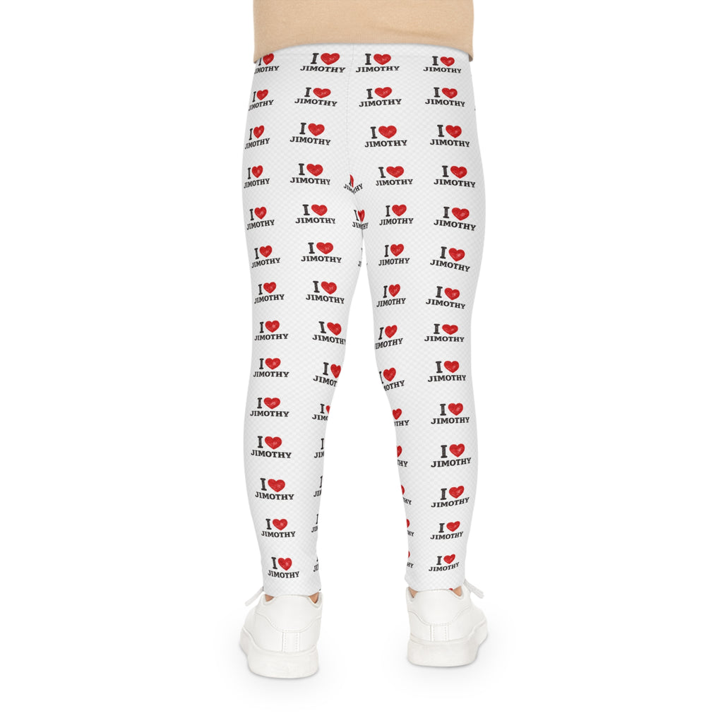 I Love Jimothy Kids Leggings — All-Over Print Winter Birthday Leggings
