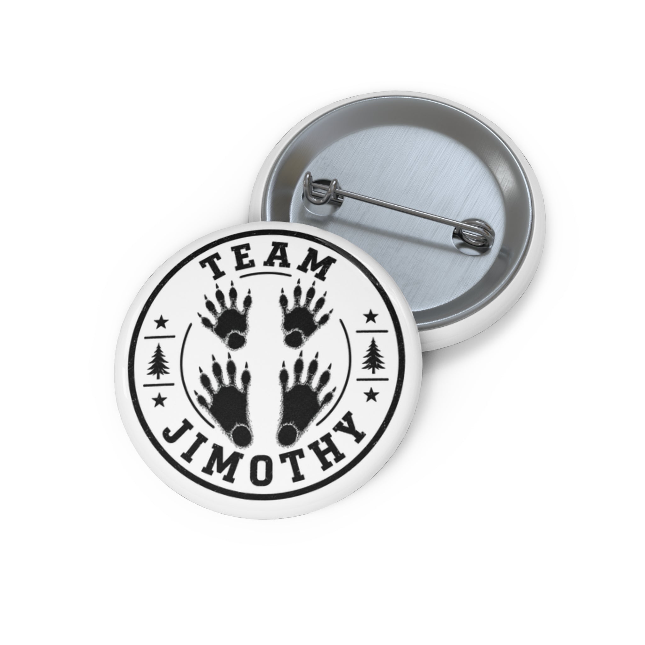 Pin Button — 'Team Jimothy' Bear Paw Custom Campaign Button