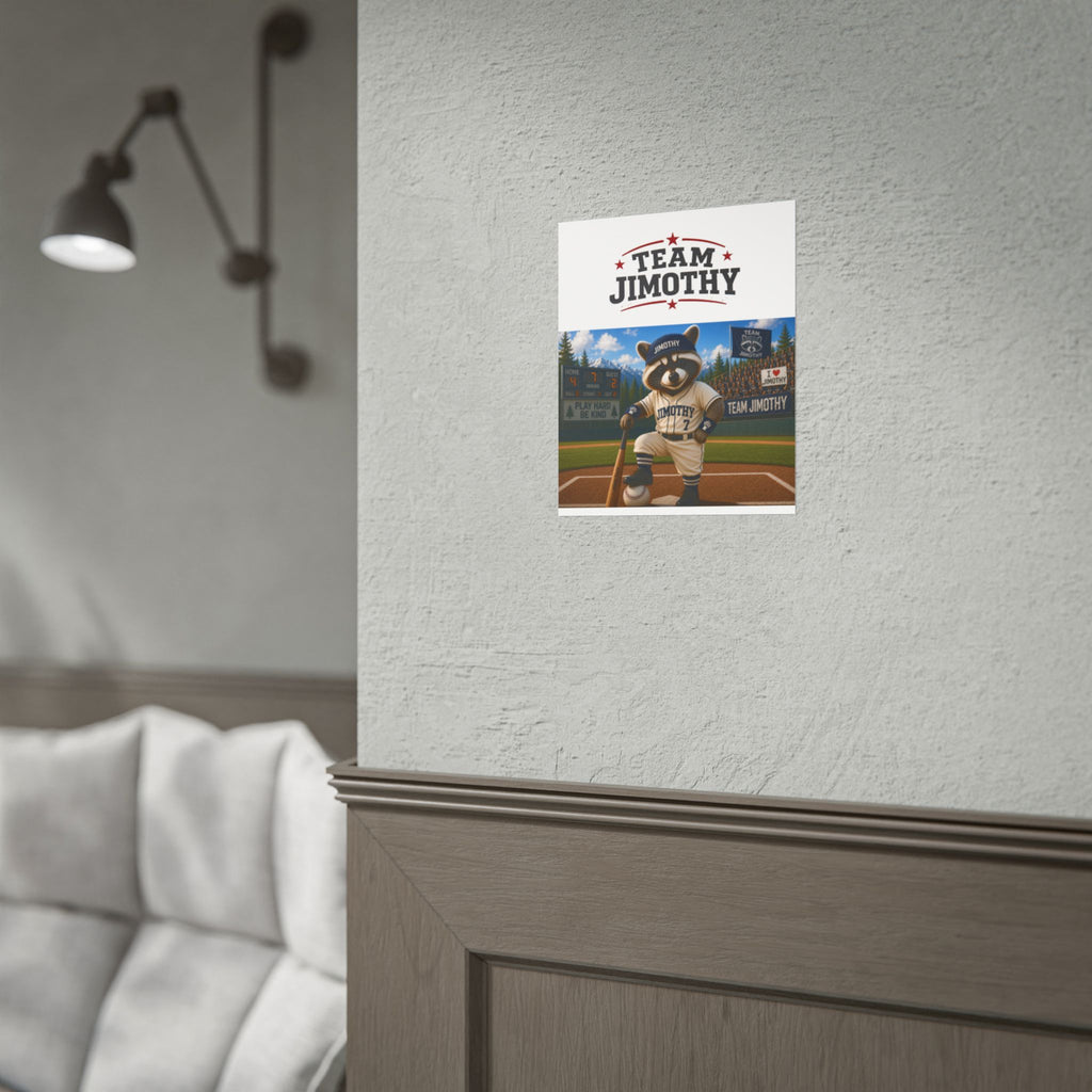 Team Jimothy Baseball Rolled Poster — Personalized Sports Wall Art