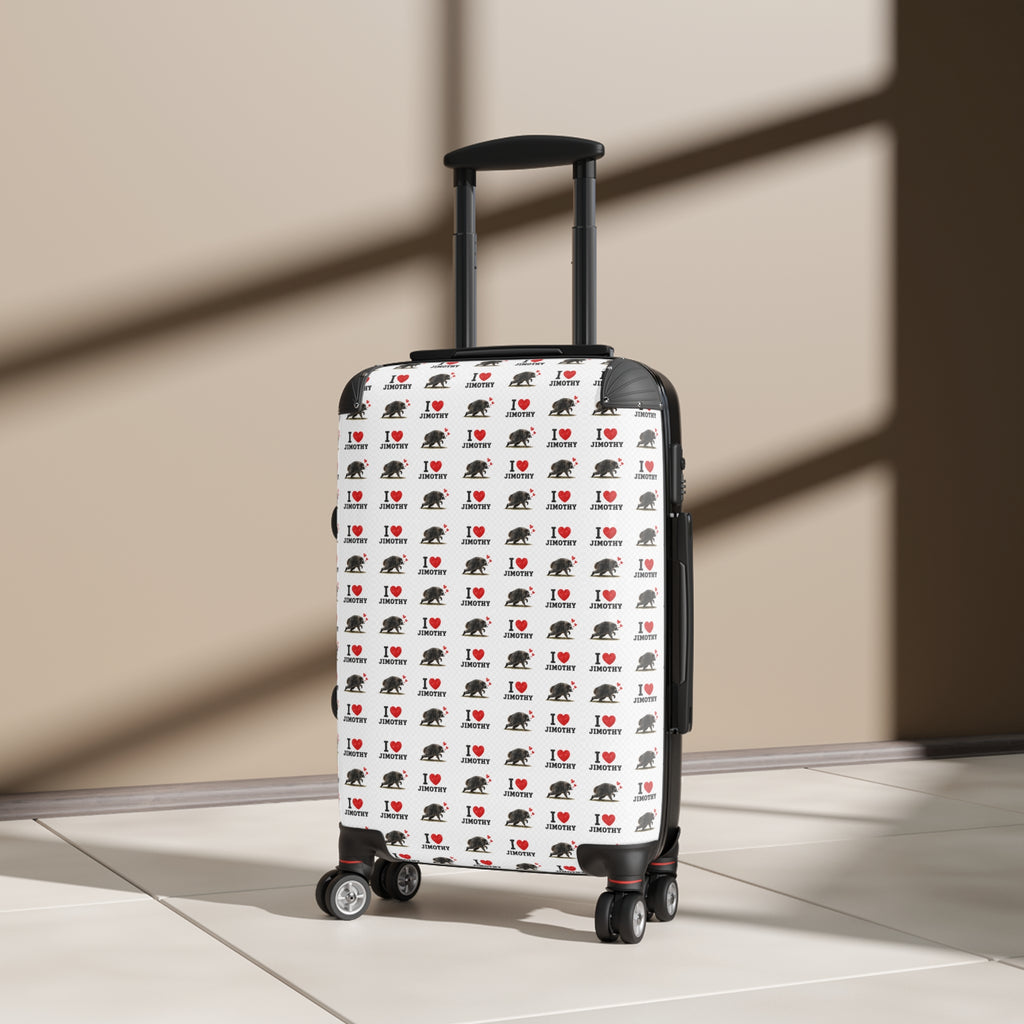I Love Jimothy Travel Suitcase Cover — Patterned Luggage Protector for Frequent Flyers