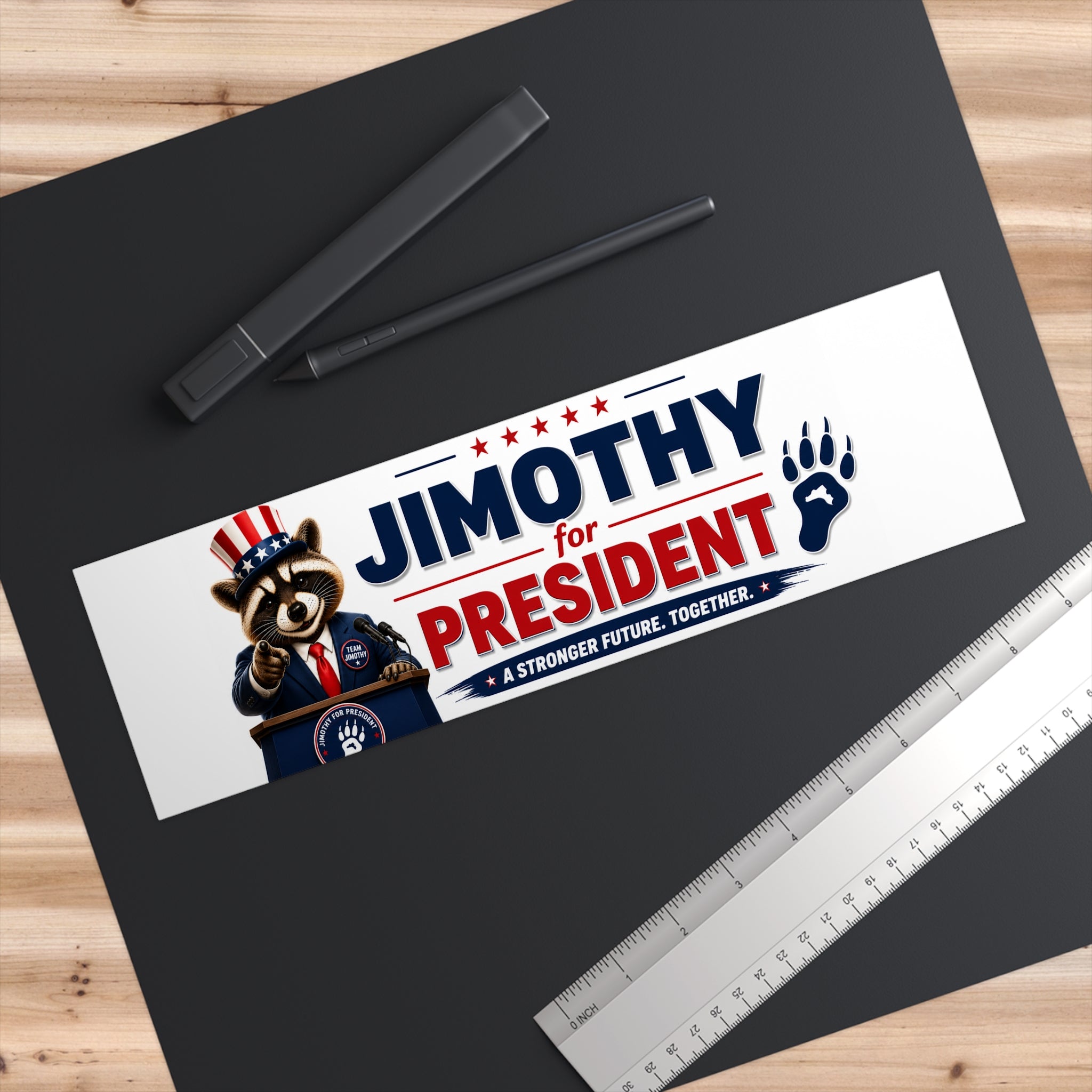 Jimothy for President Bumper Sticker — Patriotic Campaign Car Decal