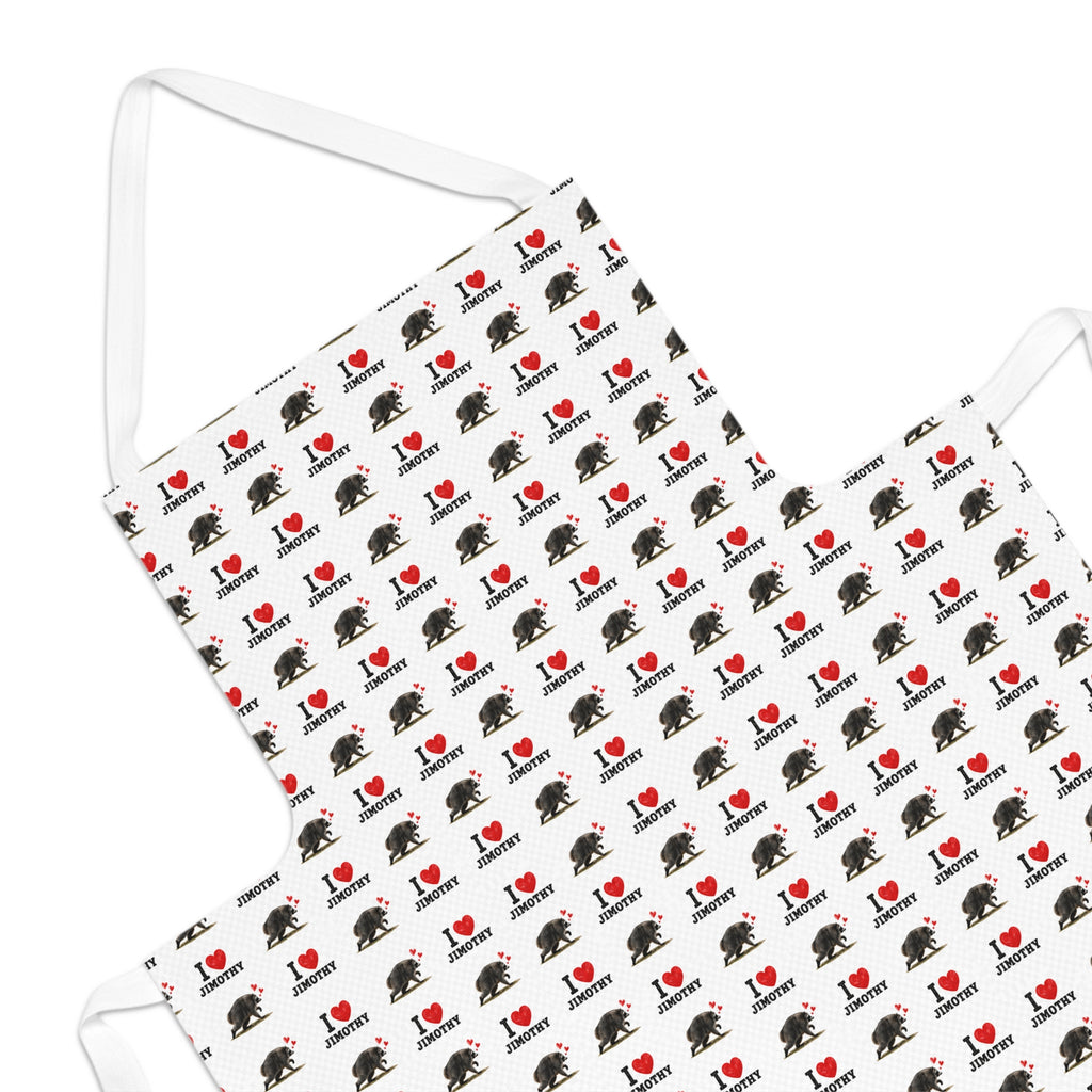 I LoveJimothy Pattern Apron — Cute Jimothy Chef Kitchen Apron