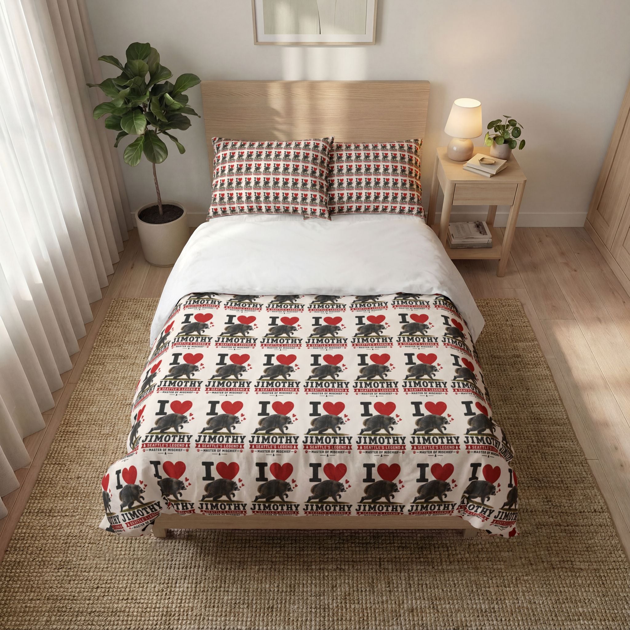 I Love Jimothy Quilt Cover Set — 3-Piece Duvet Cover & Pillowcases