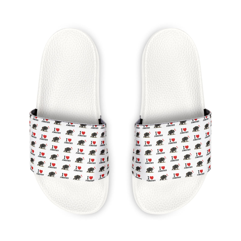 Youth Slide Sandals – Cute Jimothy Patterned Removable-Strap Slides for Kids