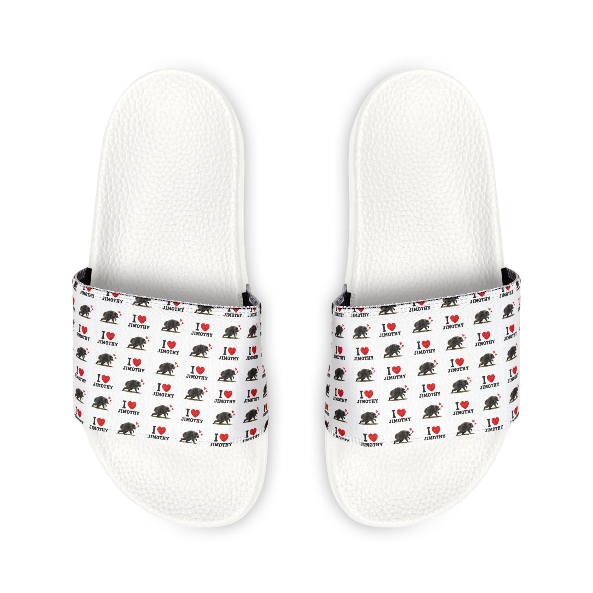 Youth Slide Sandals – Cute Jimothy Patterned Removable-Strap Slides for Kids
