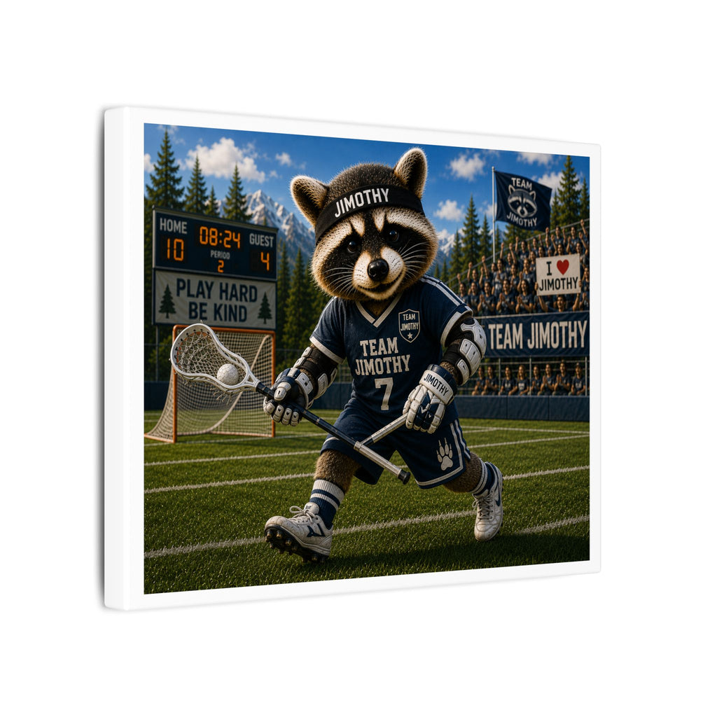 Personalized Team Jimothy Lacrosse Canvas Print — 'Team Jimothy' Stretched Wall Art